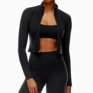 Tna butter long sleeve mock neck zip up jacket